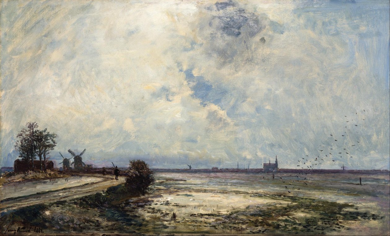 Niederländische Landschaft von Johan Jongkind