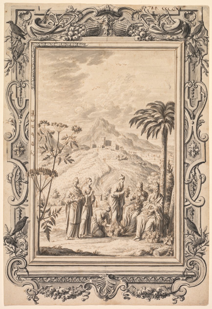 Illustration und Randgestaltung für Kupfer-Bibel von Johan Melchior Füssli