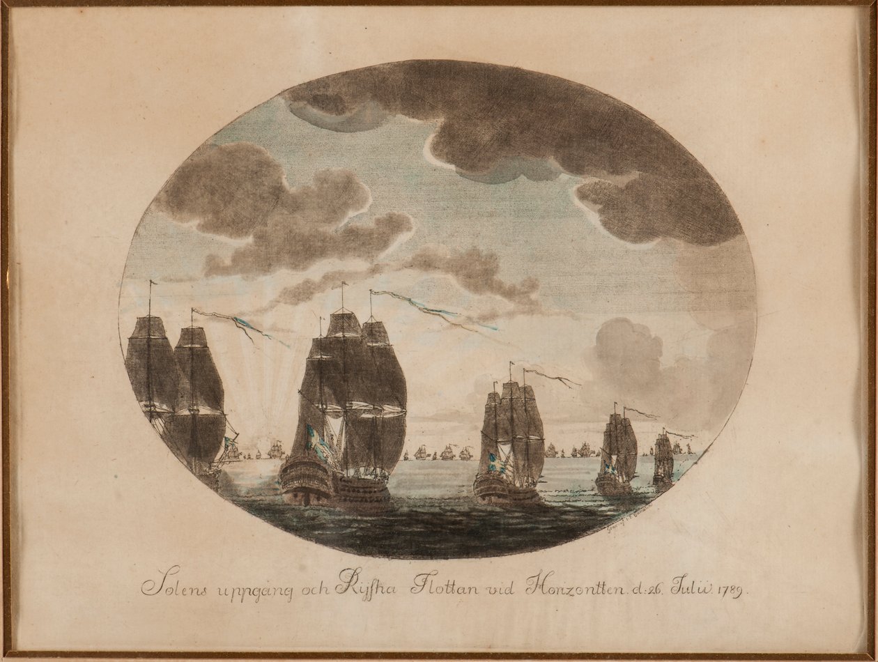 Die Seeschlacht von Öland am 26. Juli 1789, ca. 1790 von Johan Petter Cumelin