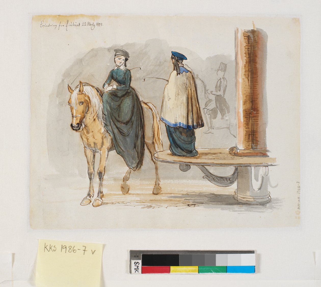 „Erinnerung aus der Reithalle. 22. März 1844.“ von Johan Thomas Lundbye