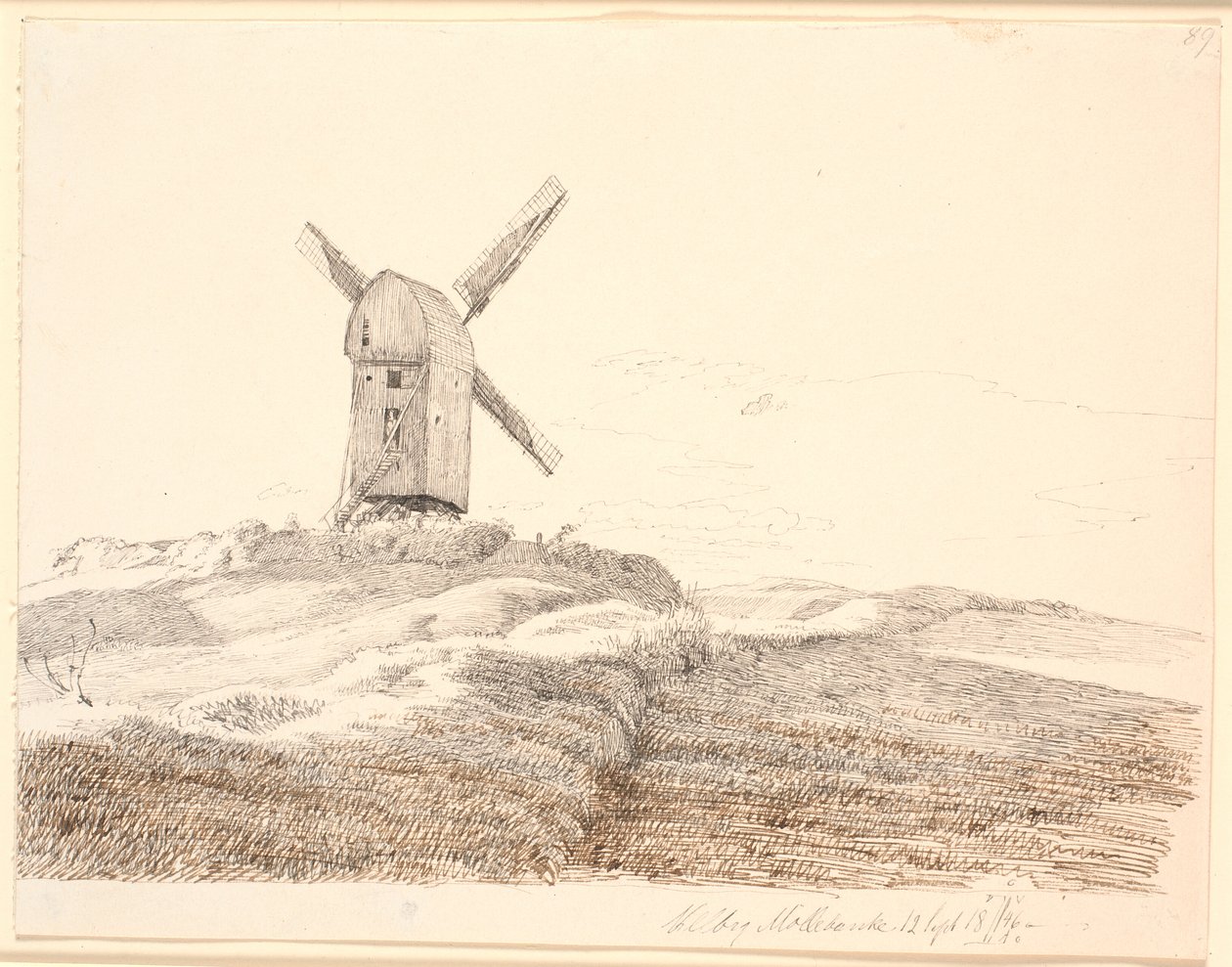 Stumpfmühle bei Kalundborg von Johan Thomas Lundbye