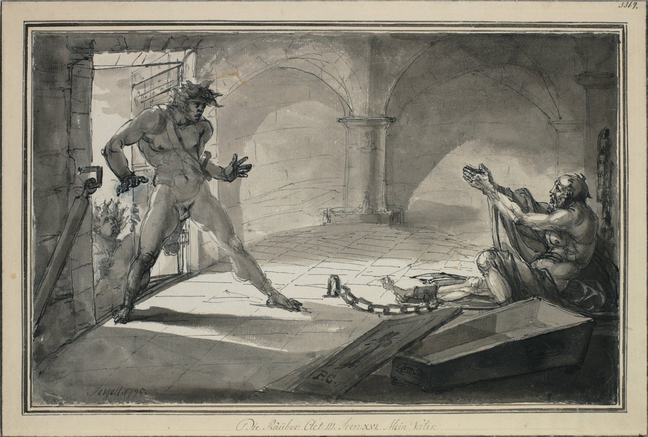 Die Räuber, Akt III, Szene XVI. Mein Vater von Johan Tobias Sergel