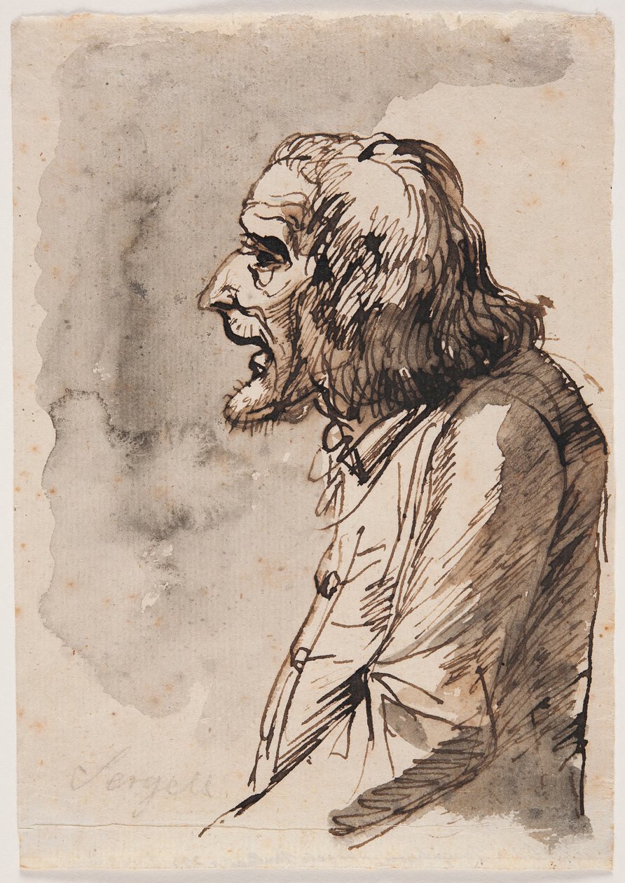 Porträt eines alten Mannes von Johan Tobias Sergel