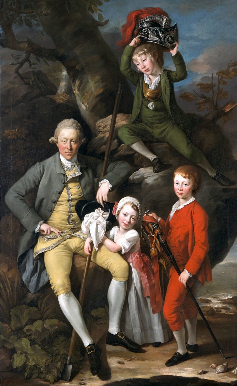 Henry Knight of Tythegston, 1738-1772 mit seinen Kindern, 1770 von Johan Zoffany