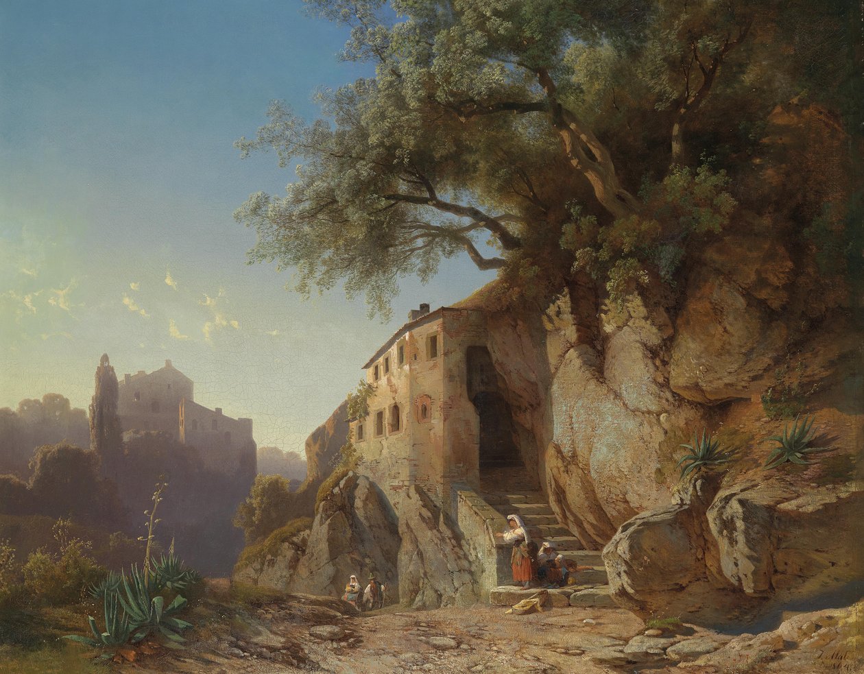Motiv aus der römischen Campagna mit Hirten von Johann Cornelis Mali