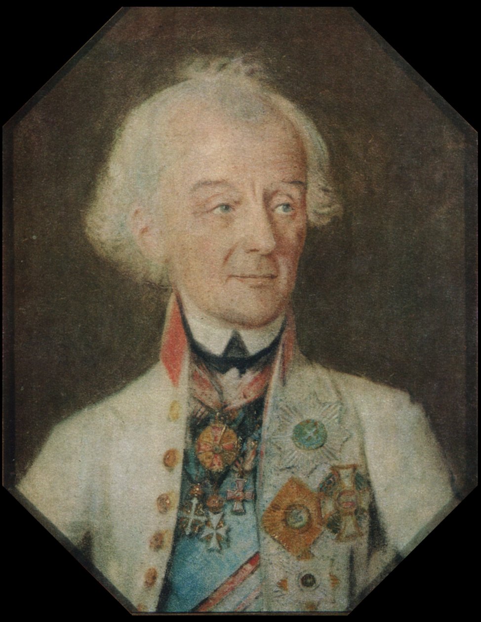 Das Porträt des russischen Militärkommandanten Alexander Suvorov von Johann Heinrich Schmidt