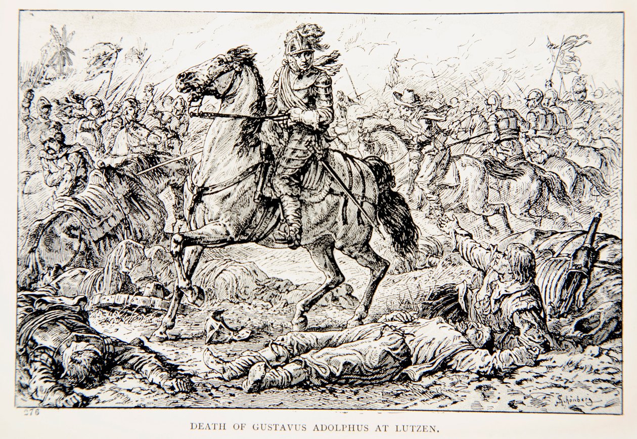Der Tod von Gustav Adolf bei Lützen, eine Illustration aus 