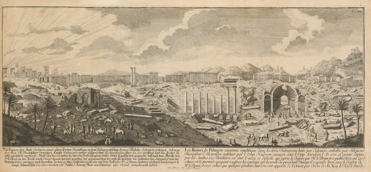 Ruinen von Palmyra, antike Stadt Syriens von Johann Adam Delsenbach