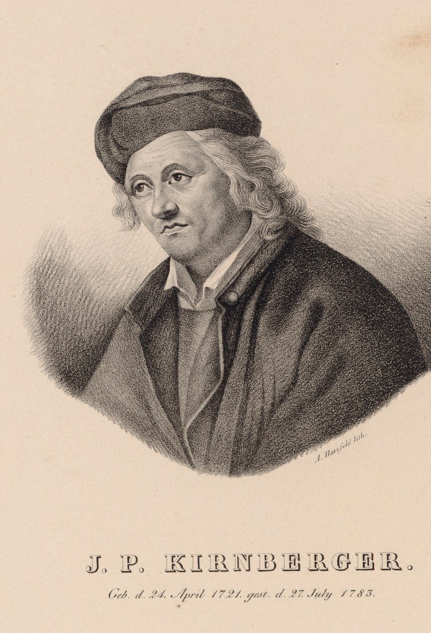 Porträt des Komponisten Johann Philipp Kirnberger von Johann Andreas Hatzfeld