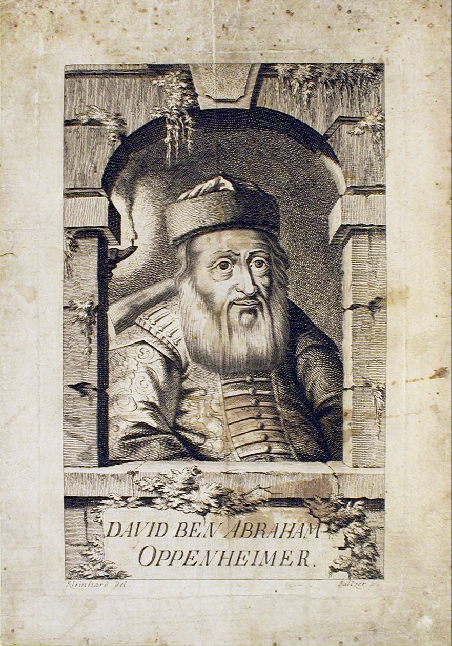 Porträt von David Oppenheim 1664-1736, Oberrabbiner von Prag von Johann Balzer