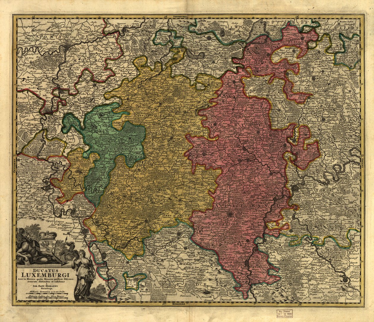 Ducatus Luxemburgi von Johann Baptist Homann