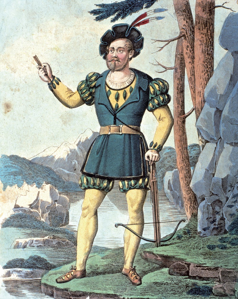 Franz von Schober als Wilhelm Tell. 1837 von Johann Christian (after) Schoeller