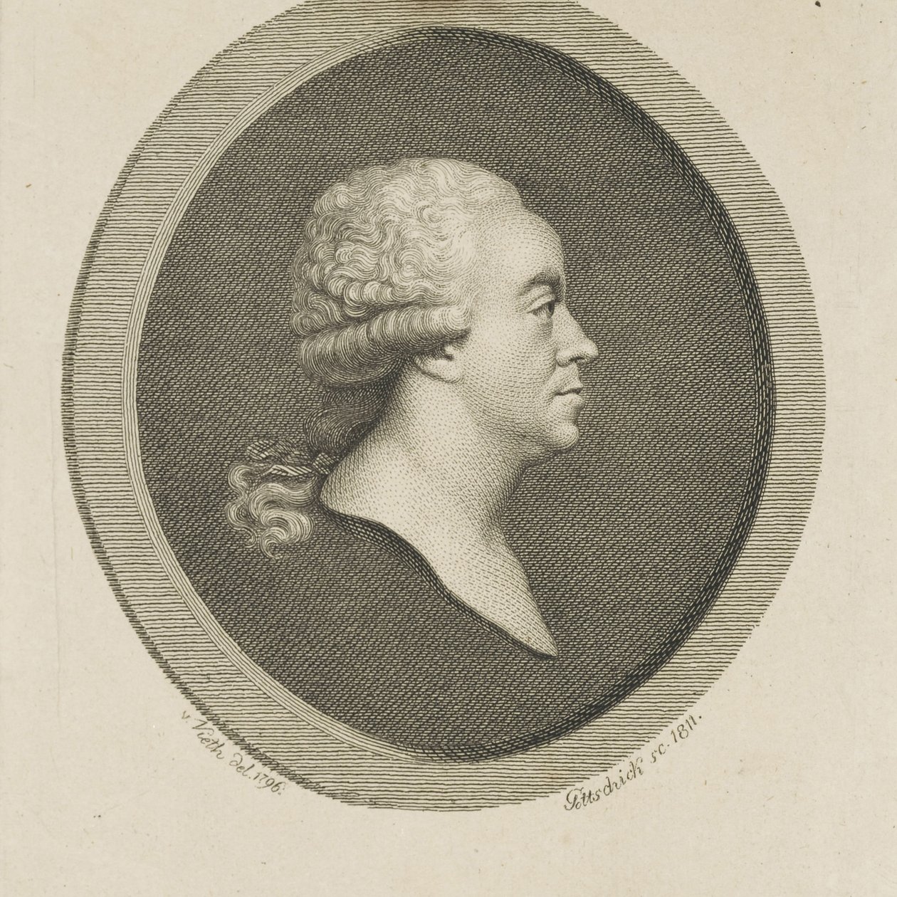 Porträt des Komponisten Joseph Schuster 1748-1812, 1811 von Johann Christian Benjamin Gottschick