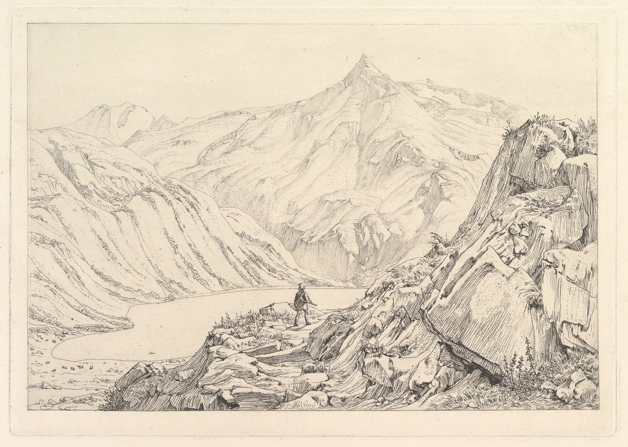 Bockhartsee, frühes 19. Jahrhundert von Johann Christian Erhard