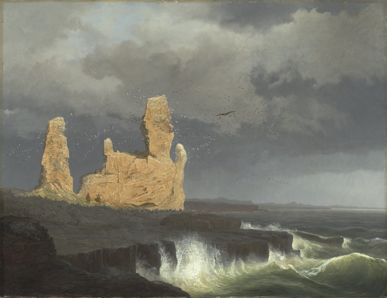 Die isländische Küste, 1889 von Johann Christian Ezdorf
