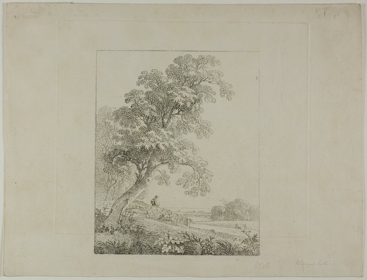 Landschaft mit einem großen Baum von Johann Christian Klengel