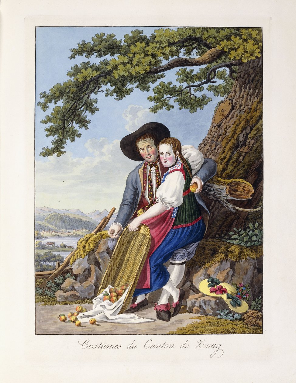 Kostüme aus dem Kanton Zug, 1819 von Johann Christian Reinhardt