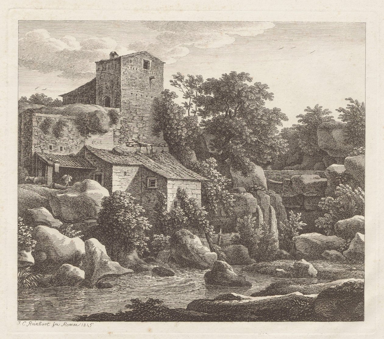 Haus am Gebirgsbach von Johann Christian Reinhart
