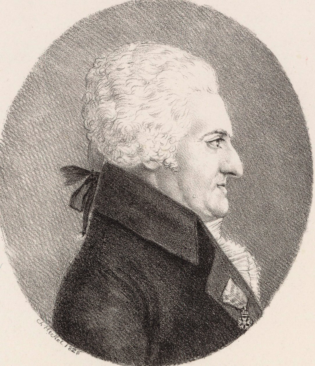 Porträt des Komponisten Pierre-Alexandre Monsigny 1729-1817, 1826 von Johann Christoph Heckel