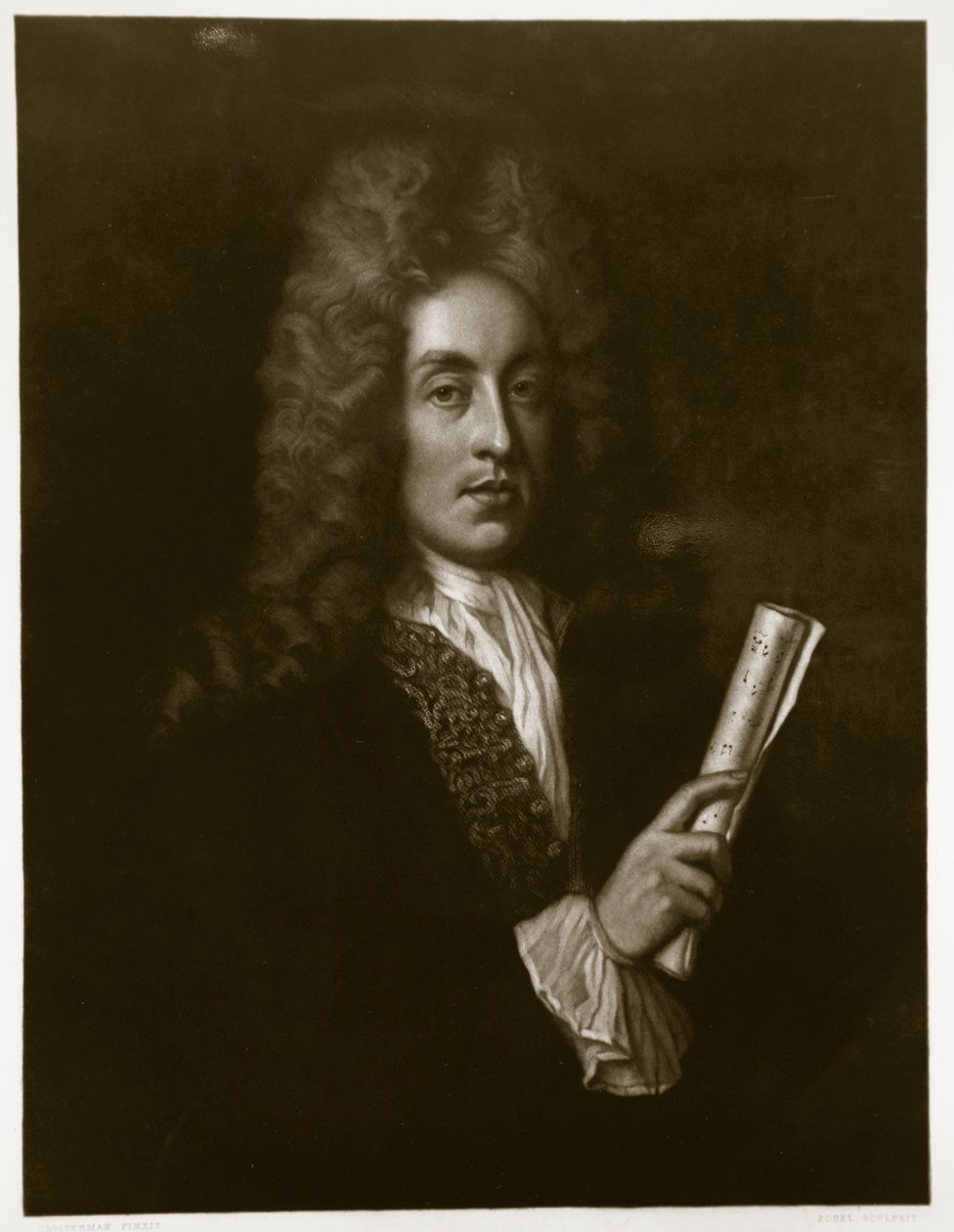 Porträt von Henry Purcell (1659-95) graviert von George J. Zobel (1810-81) von Johann Closterman