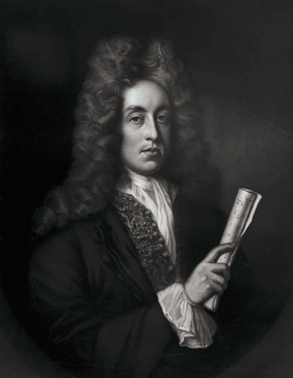 Porträt von Henry Purcell, graviert von George J. Zobel von Johann Closterman