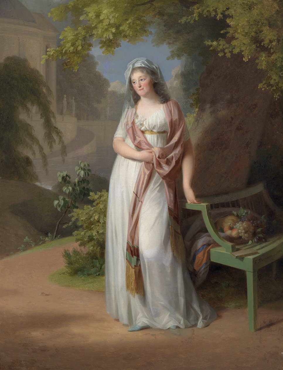 Porträt der Markgräfin Luise von Anhalt-Dessau (Anhalt Dessau) (1750-1811) (Louise von Brandenburg-Schwedt) von Johann Friedrich August Tischbein