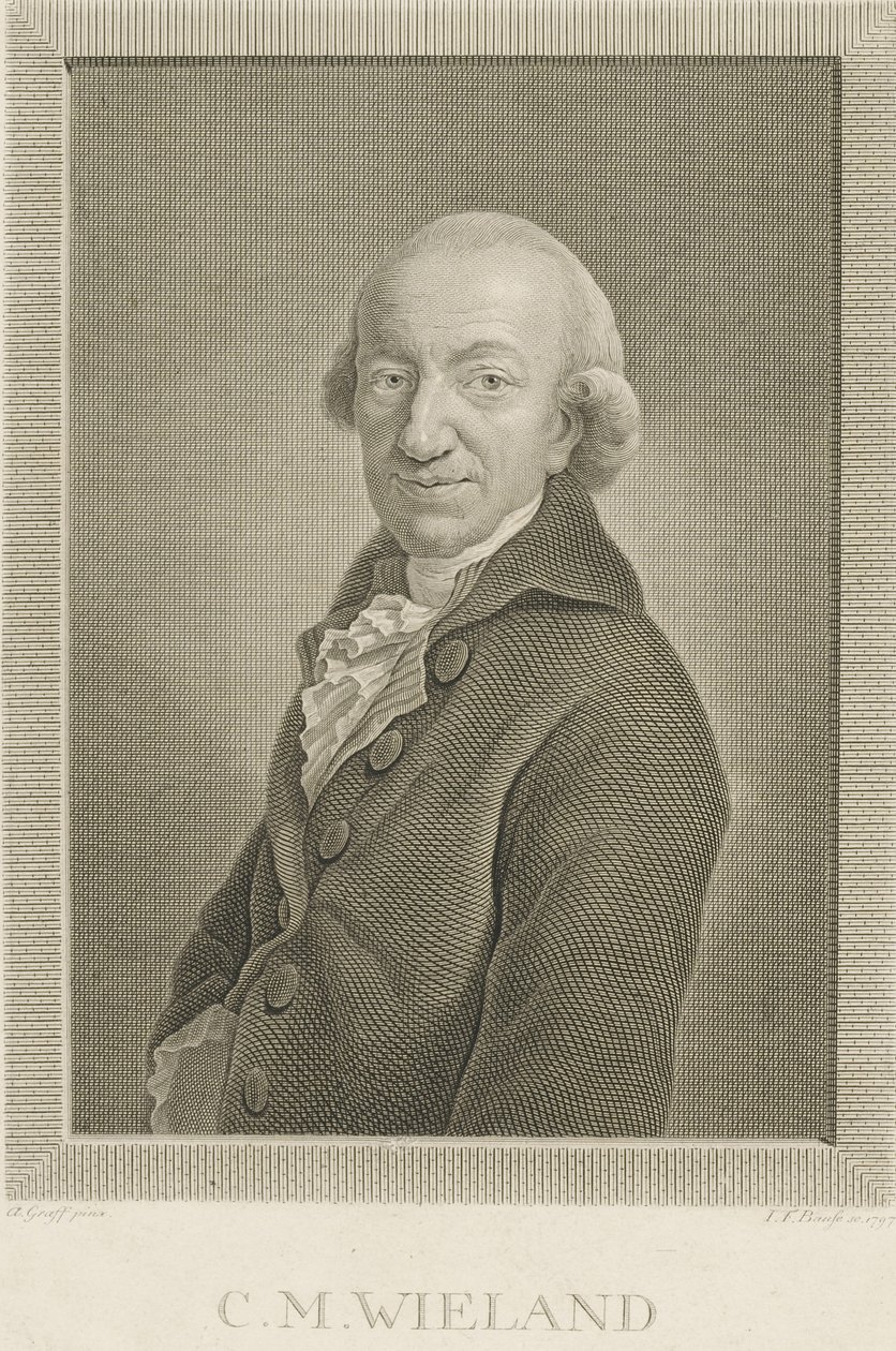 Porträt des Dichters und Schriftstellers Christoph Martin Wieland 1733-1813, 1797 von Johann Friedrich Bause