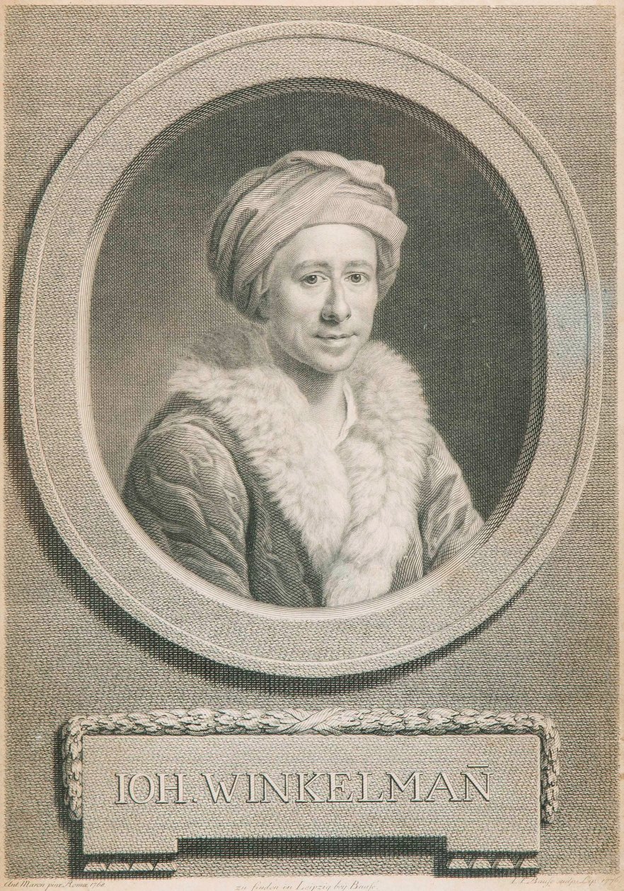 Porträt des Kunsthistorikers und Archäologen Johann Joachim Winckelmann 1717-1768, 1776 von Johann Friedrich Bause