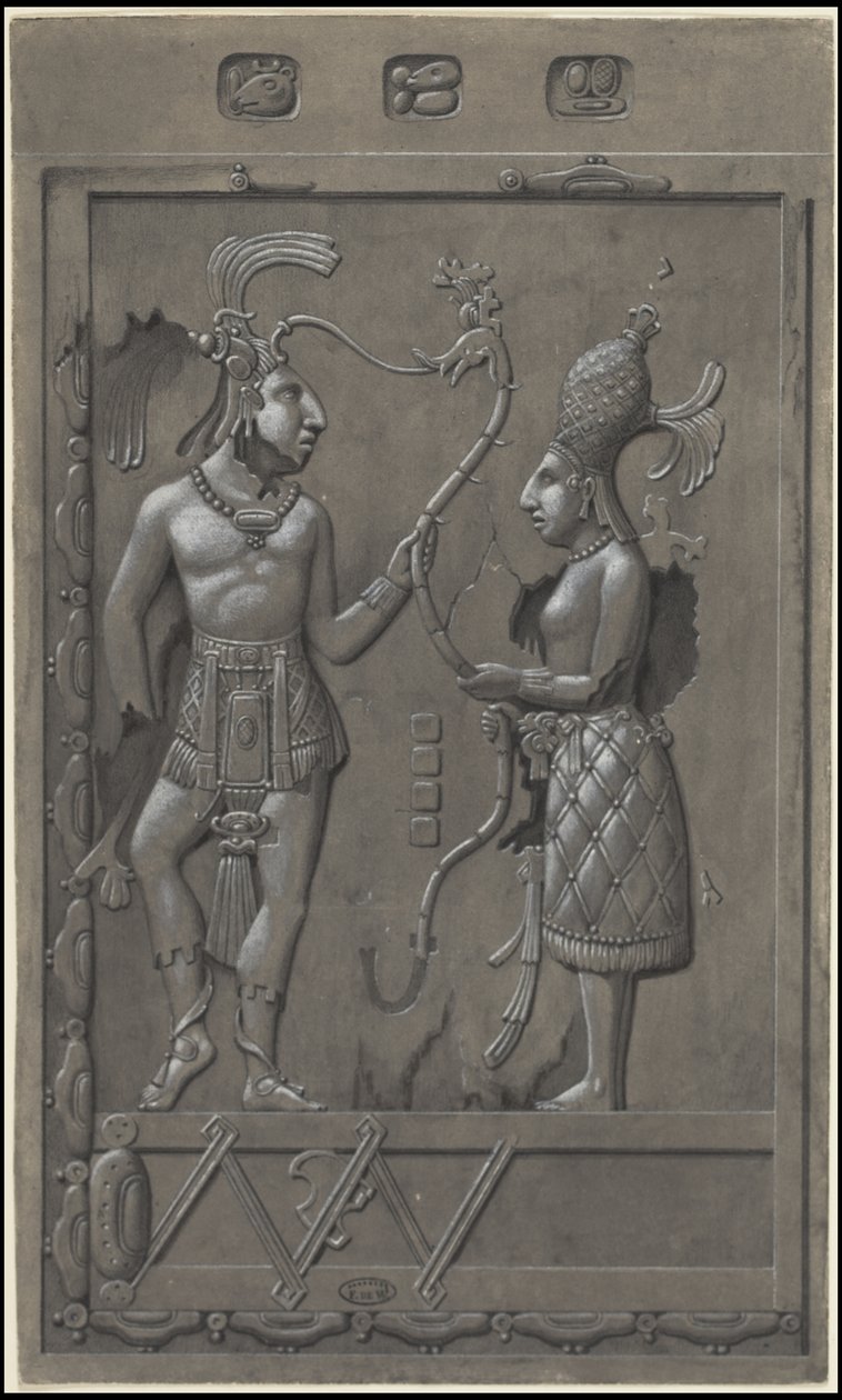 Eine Sammlung von Waldecks Originalkunstwerken aus Mesoamerika, Box 2 von 22 von Johann Friedrich Maximilian von Waldeck