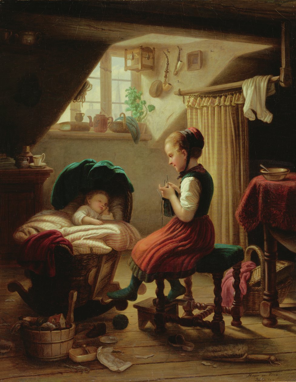 Die Kleinen versorgen von Johann Georg Meyer von Bremen