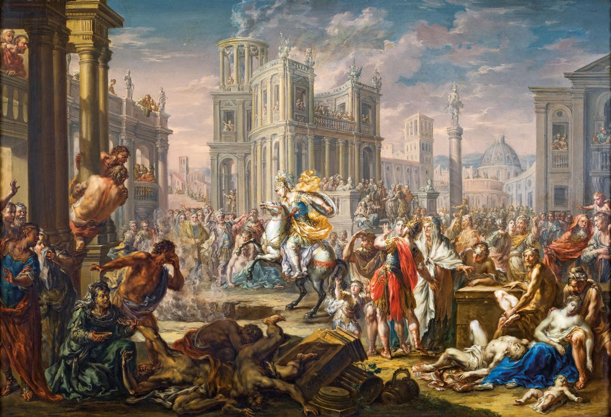 Der Opfertod des Marcus Curtius von Johann Georg Platzer