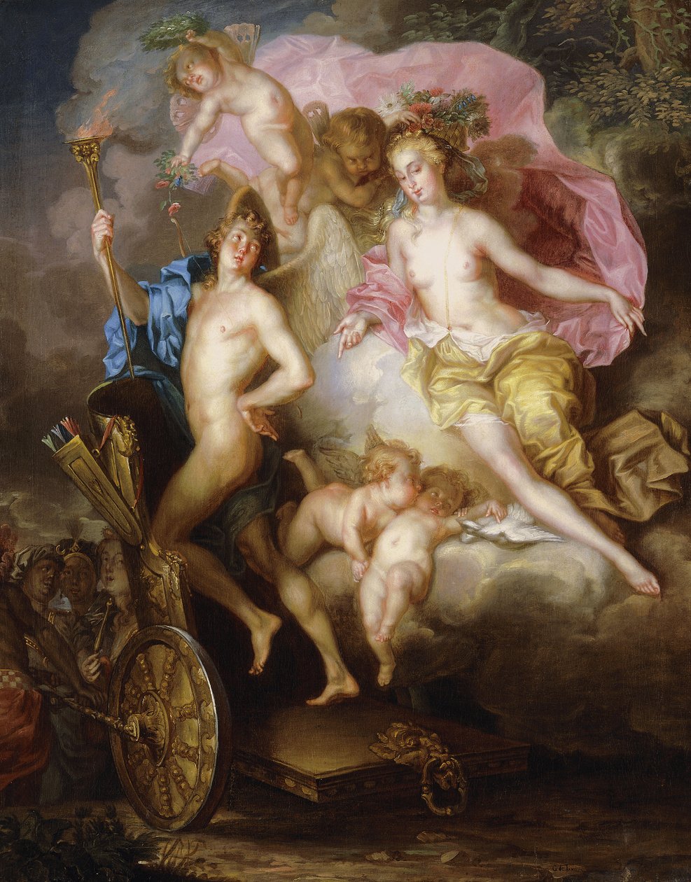 Der Triumph von Venus und Amor mit Amors Wagen von Johann Georg Platzer