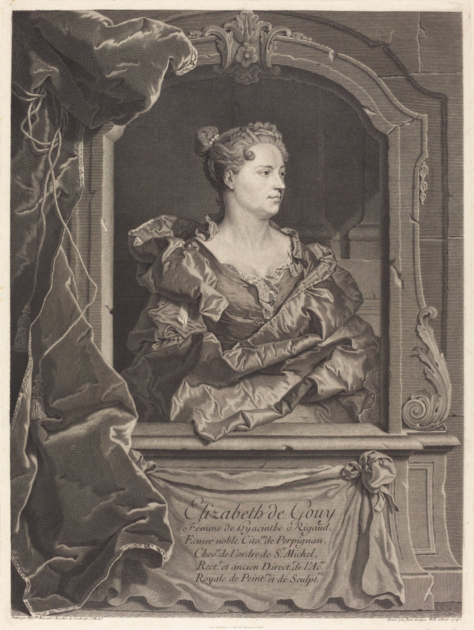 Elizabeth de Gouy, Frau von Hyacinthe Rigaud von Johann Georg Wille after Hyacinthe Rigaud