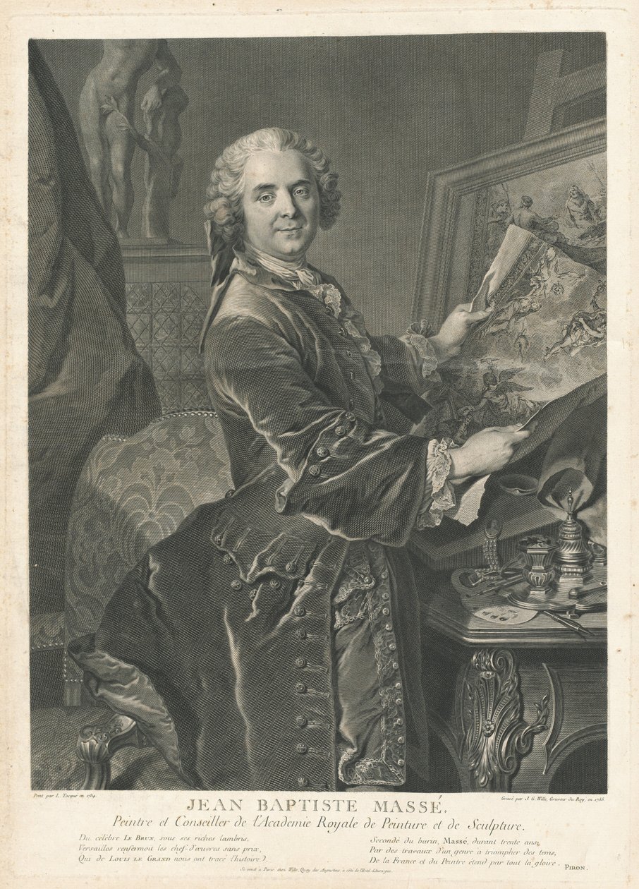 Jean Baptiste Massé von Johann Georg Wille after Louis Tocqué
