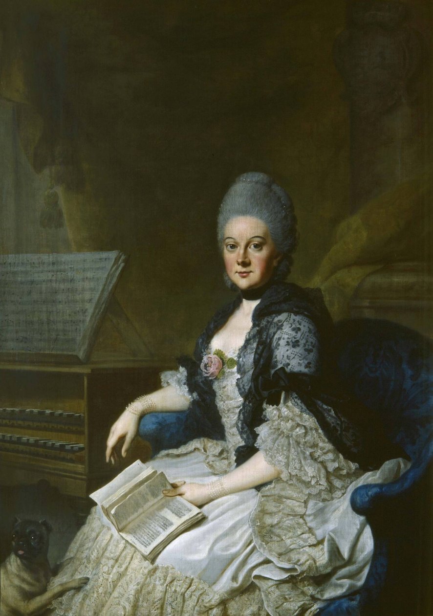 Herzogin Anna Amalia von Braunschweig-Wolfenbüttel 1739-1807 von Johann Georg Ziesenis the Younger