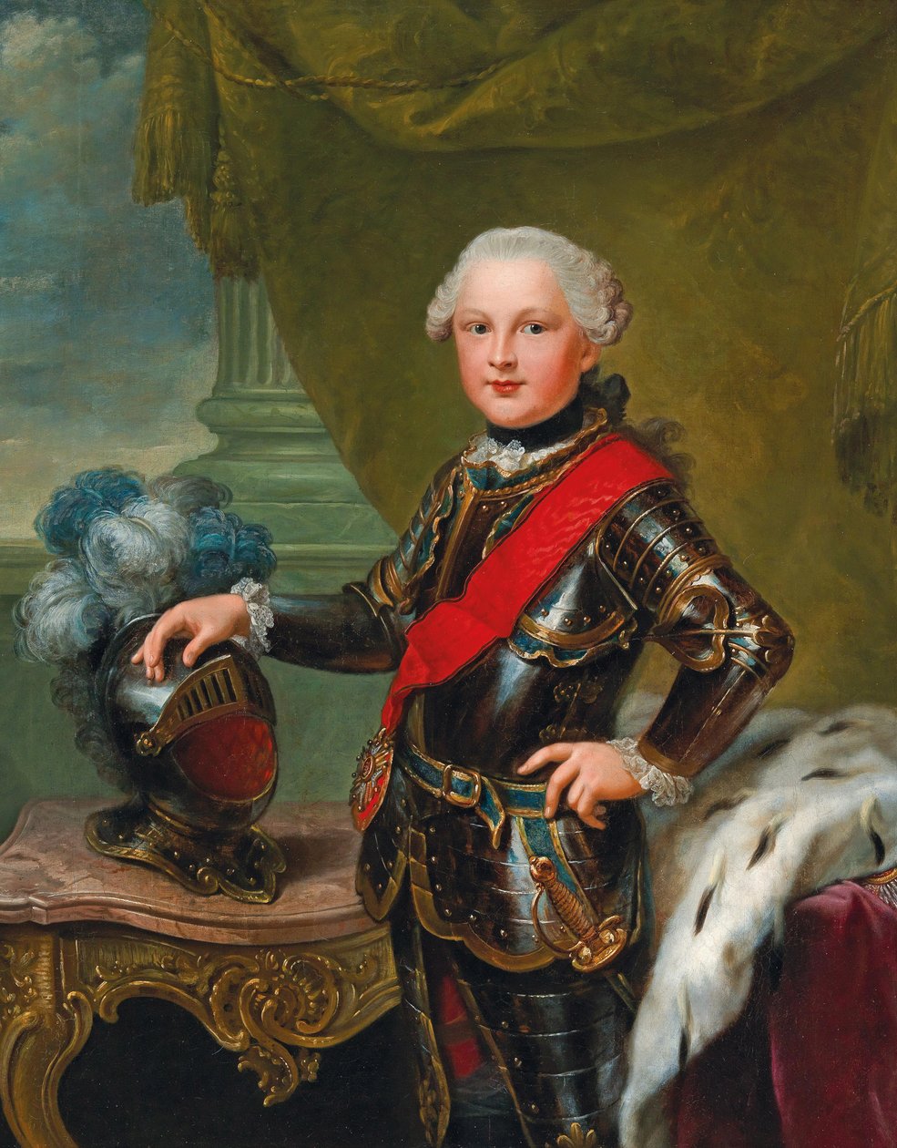 Porträt von Karl II. August 1746-1795, Herzog von Zweibrücken, ca. 1757 von Johann Georg Ziesenis the Younger