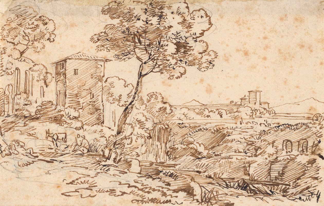 Italienische Landschaft von Johann Georg von Dillis