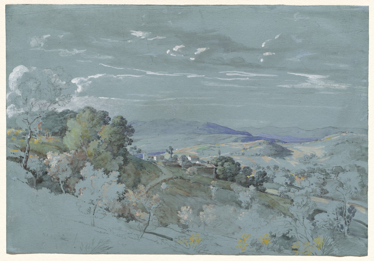 Die Hügel von Umbrien bei Perugia, 1830-1832 von Johann Georg von Dillis