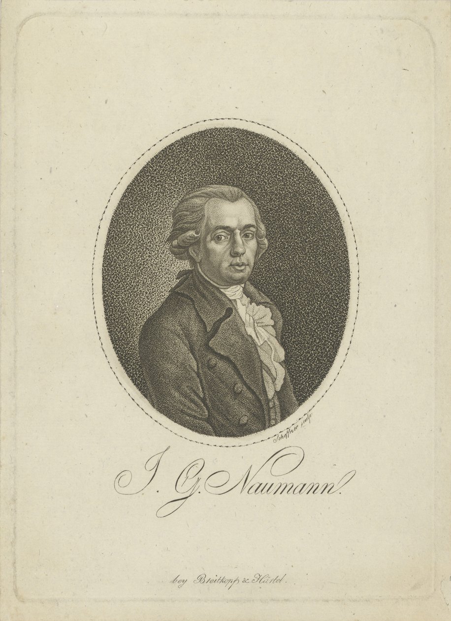 Porträt des Komponisten Johann Gottlieb Naumann 1741-1801, um 1800 von Johann Gottfried Scheffner