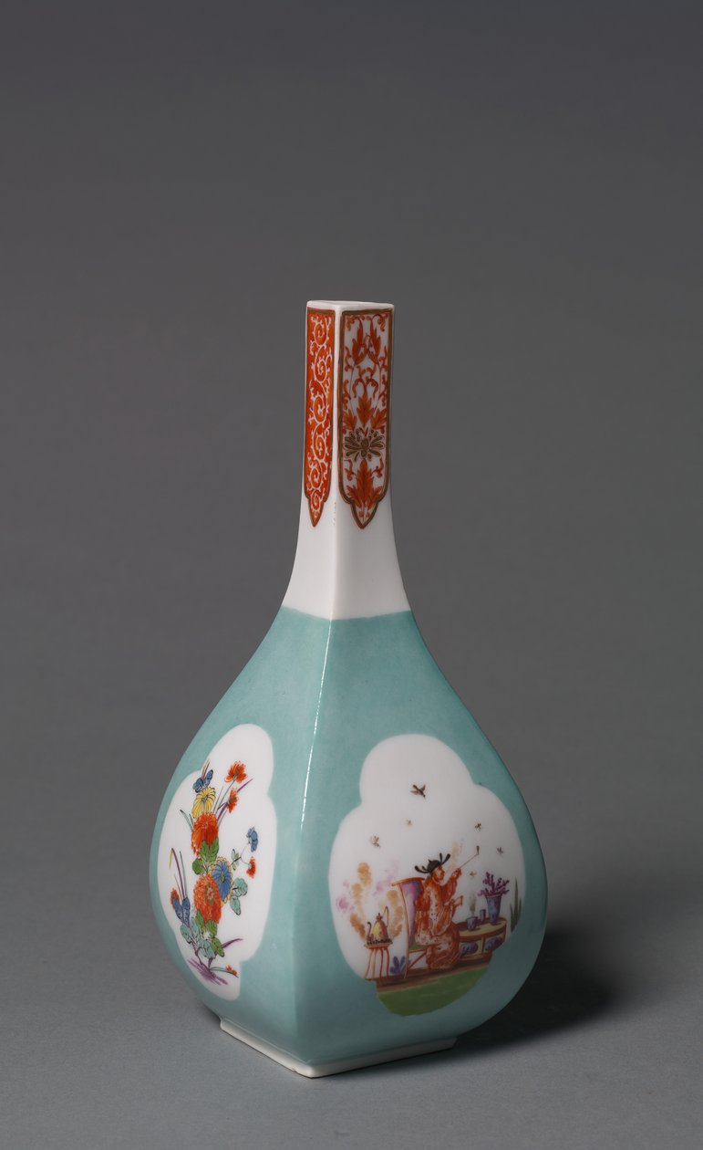 Sake-Flasche, Hersteller Meissener Porzellanmanufaktur, Deutschland, ca. 1730 von Johann Gregor Herold