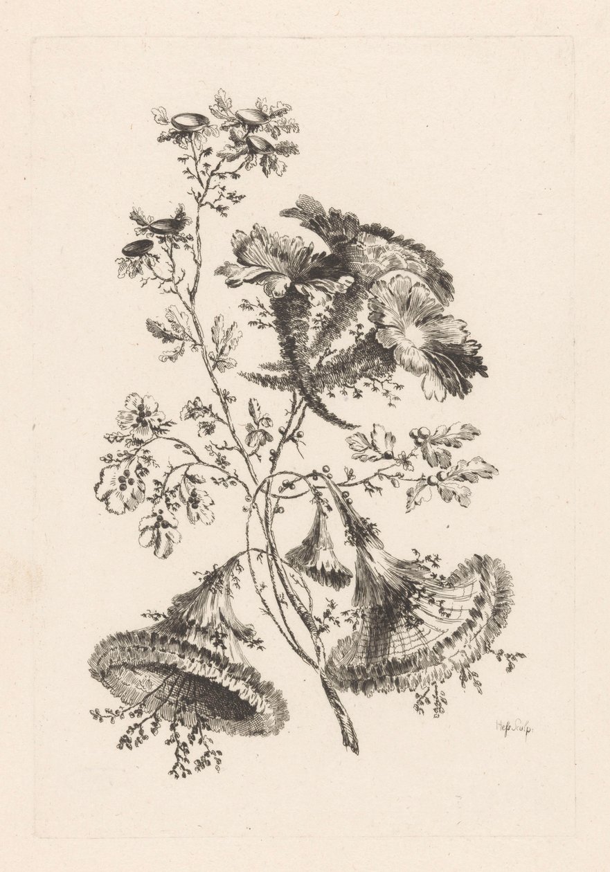 Dreieckige Blumen von Johann Heinrich  Hess