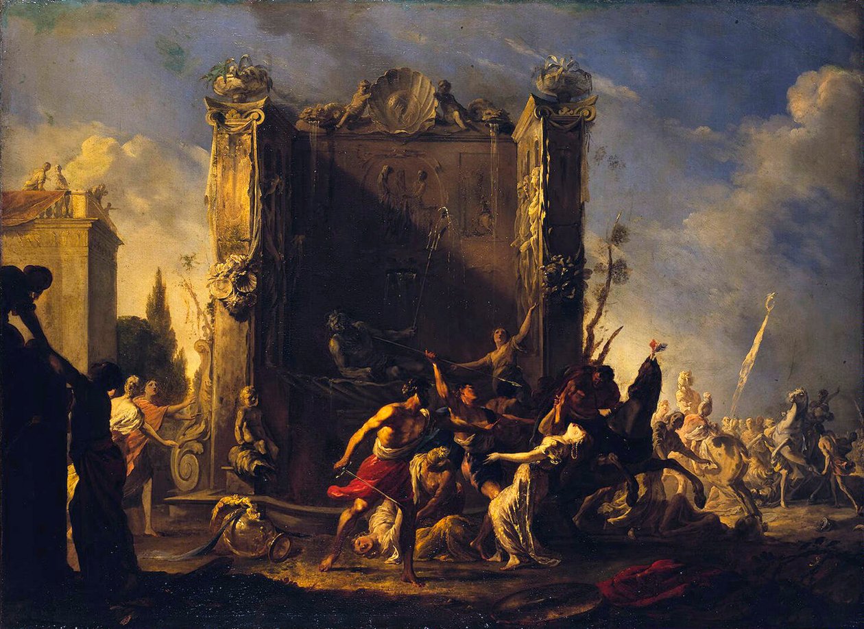 Der Raub der Sabinerinnen, 1630-1640 von Johann Heinrich Schoenfeld