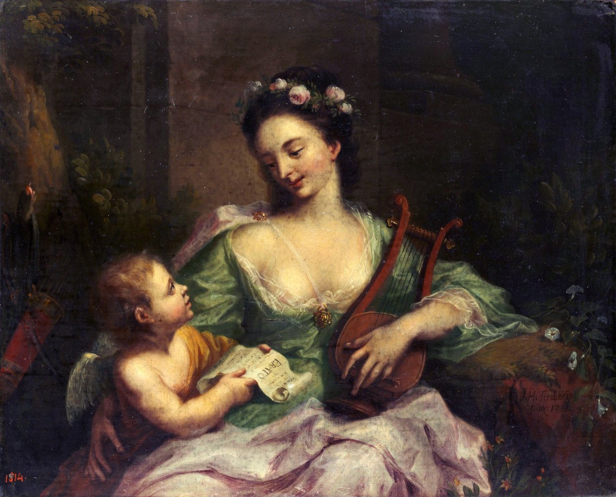 Die neun Musen - Erato (Lyrische Dichtung) von Johann Heinrich Tischbein