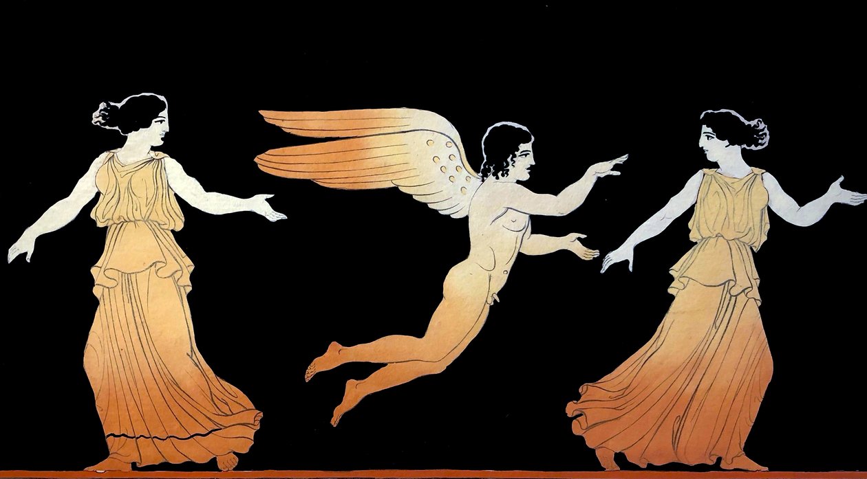Eros verfolgt zwei Frauen von Johann Heinrich Wilhelm Tischbein