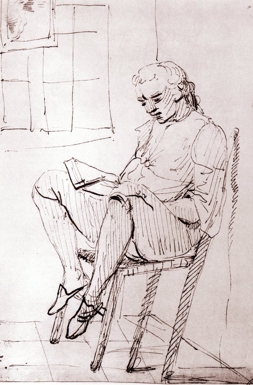 Johann Wolfgang von Goethe in seinem Haus in Rom von Johann Heinrich Wilhelm Tischbein (1751-1829) von Johann Heinrich Wilhelm Tischbein