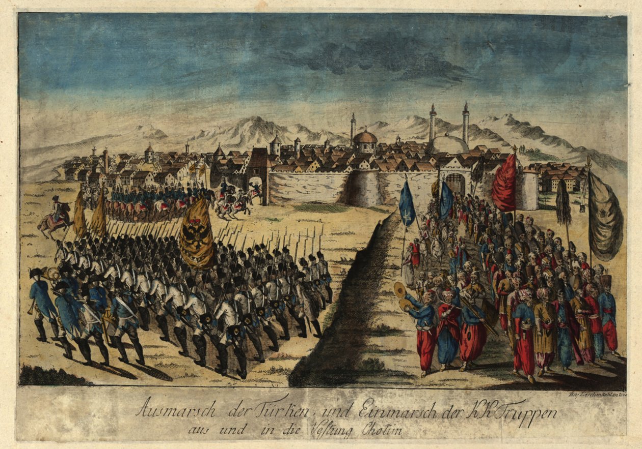 Übergabe der Festung Khotyn am 29. September 1788, 1788 von Johann Hieronymus Loeschenkohl