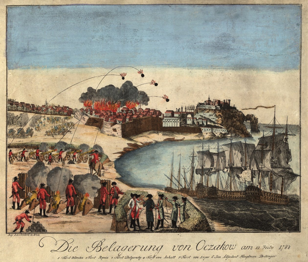 Die Belagerung der Festung Ochakov im Dezember 1788 von Johann Hieronymus Loeschenkohl