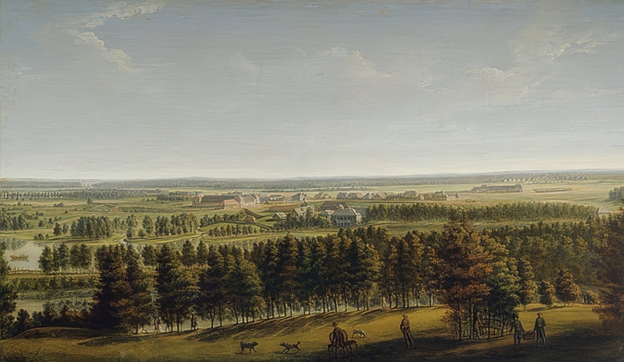 Blick auf den Schlosspark von Gattschina von Johann Jakob Mettenleiter