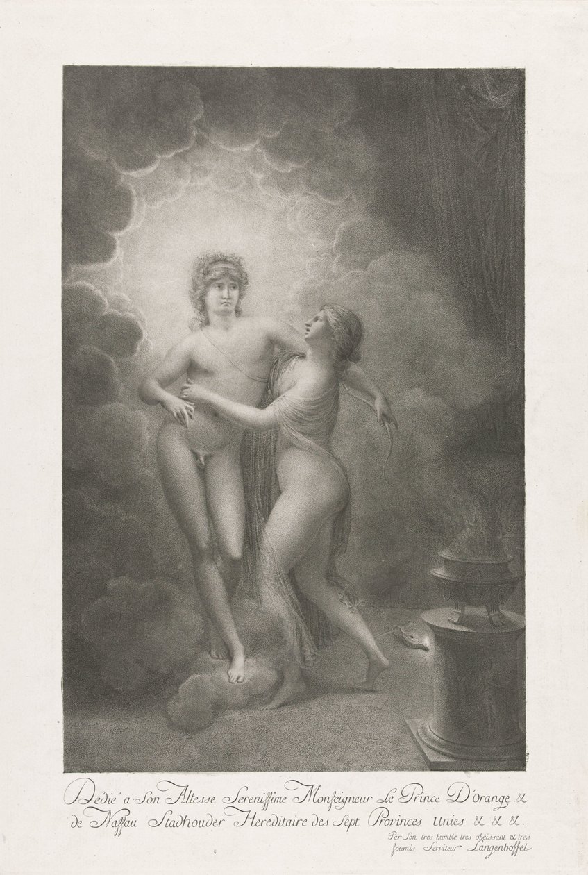 Allegorie auf die Hochzeit von Wilhelm V. und Wilhelmina von Preußen, 1767 von Johann Joseph Friedrich Langenhöffel