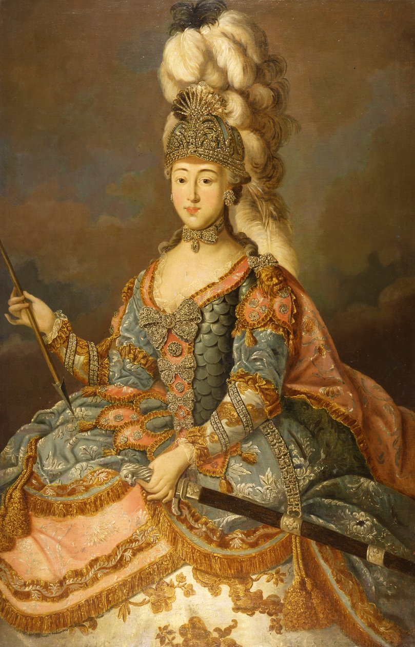 Porträt der Gräfin Anna Petrovna Sheremetyeva 1744-1768, 1769 von Johann Ligotsky